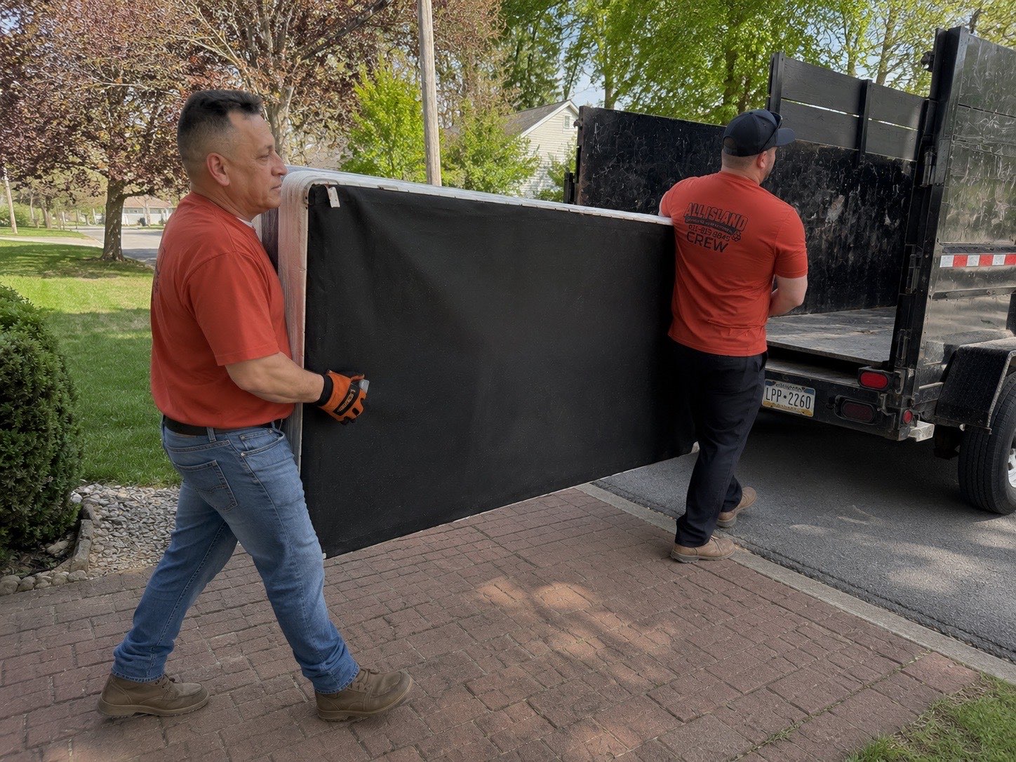Hauppauge junk removal crew on the job