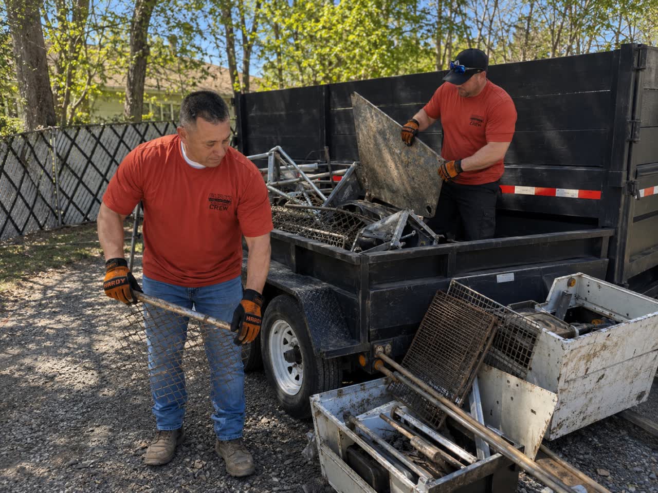 All Island crew on a Long Island residential junk removal job